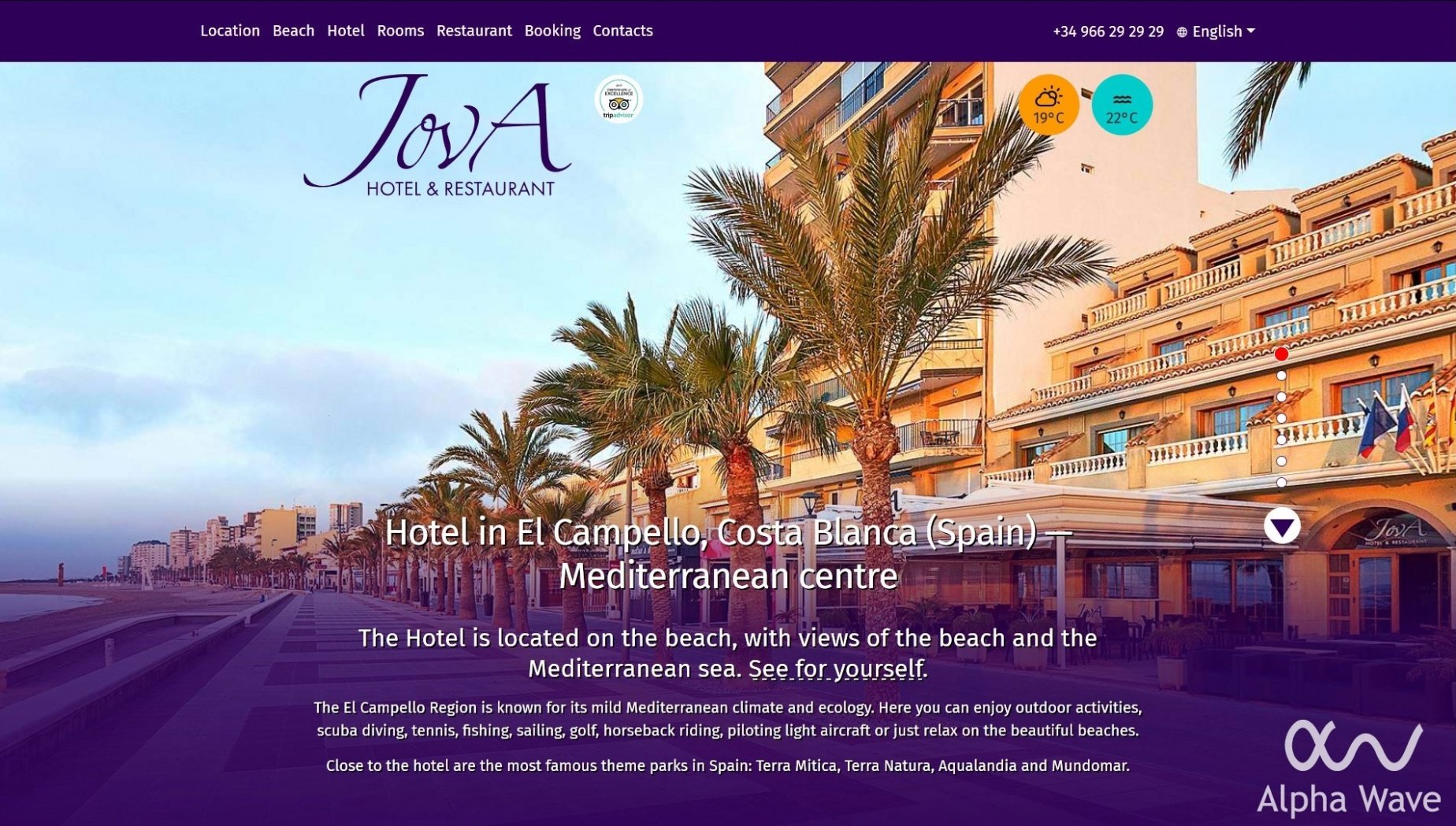Projects's homepage big screenshot «JovA Hotel»